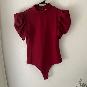 Red Bodysuit; Size Large